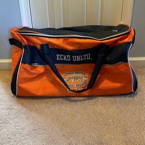 Ecko Unltd. Ecko Unlimited Orange Blue 28-inch Large Rolling Duffel Bag